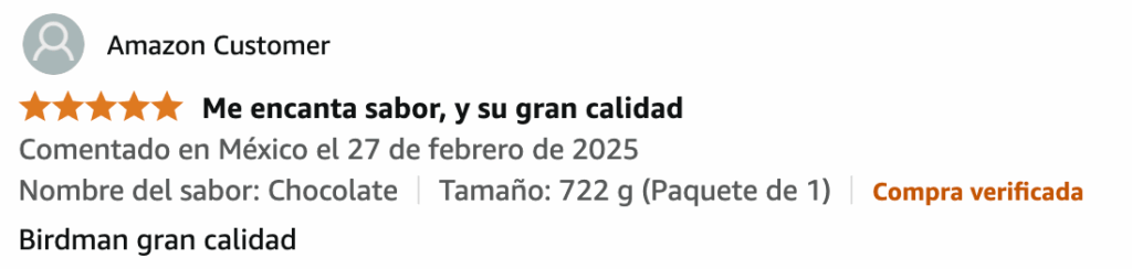 birdman negra proteina